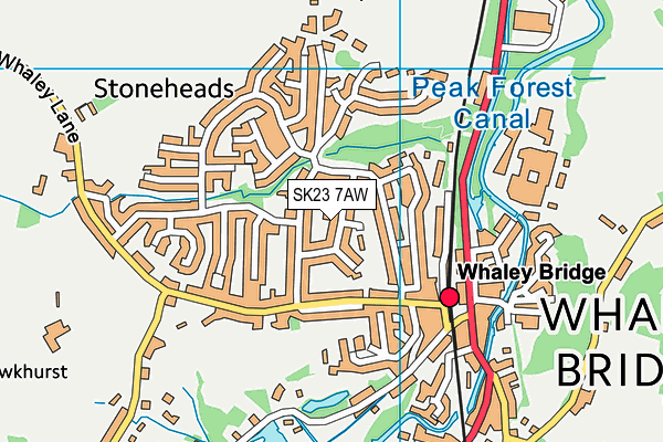 SK23 7AW map - OS VectorMap District (Ordnance Survey) SK23 7AW map - OS VectorMap District (Ordnance Survey)