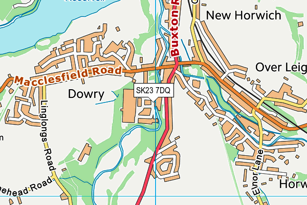 SK23 7DQ map - OS VectorMap District (Ordnance Survey)