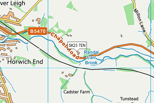 SK23 7EN map - OS VectorMap District (Ordnance Survey)