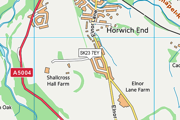 SK23 7EY map - OS VectorMap District (Ordnance Survey) SK23 7EY map - OS VectorMap District (Ordnance Survey)