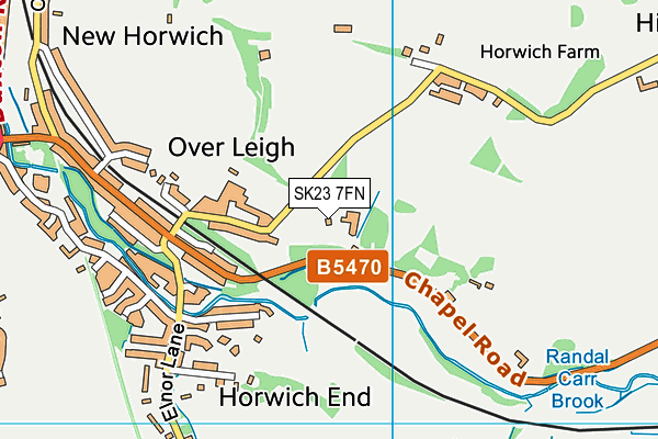 SK23 7FN map - OS VectorMap District (Ordnance Survey) SK23 7FN map - OS VectorMap District (Ordnance Survey)