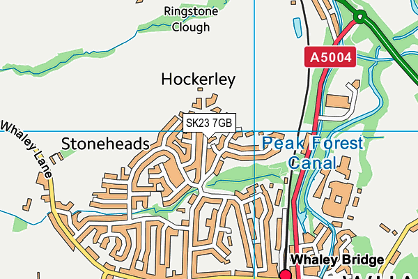 SK23 7GB map - OS VectorMap District (Ordnance Survey)