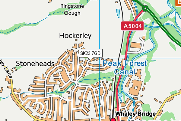 SK23 7GD map - OS VectorMap District (Ordnance Survey)