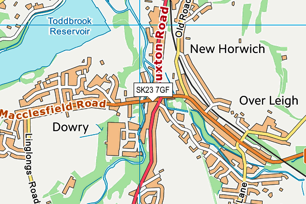 SK23 7GF map - OS VectorMap District (Ordnance Survey) SK23 7GF map - OS VectorMap District (Ordnance Survey)