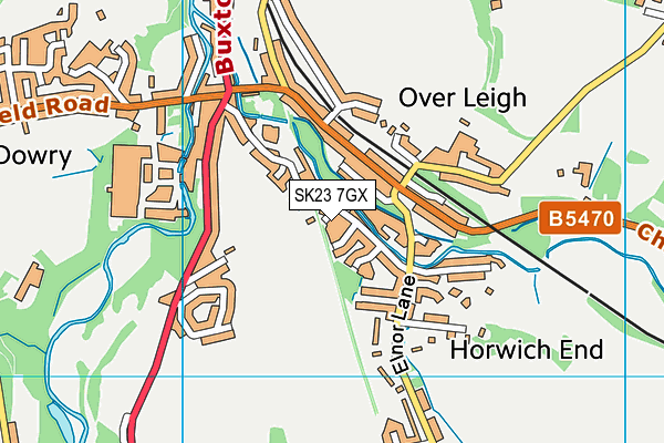 SK23 7GX map - OS VectorMap District (Ordnance Survey)