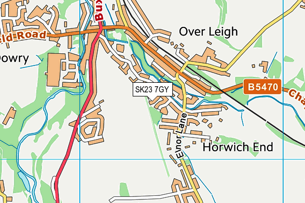SK23 7GY map - OS VectorMap District (Ordnance Survey) SK23 7GY map - OS VectorMap District (Ordnance Survey)