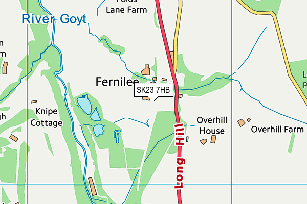 SK23 7HB map - OS VectorMap District (Ordnance Survey) SK23 7HB map - OS VectorMap District (Ordnance Survey)