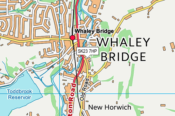 SK23 7HP map - OS VectorMap District (Ordnance Survey)