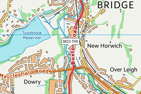 SK23 7HX map - OS VectorMap District (Ordnance Survey) SK23 7HX map - OS VectorMap District (Ordnance Survey)