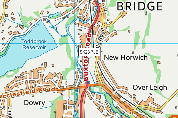 SK23 7JE map - OS VectorMap District (Ordnance Survey)