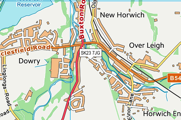 SK23 7JG map - OS VectorMap District (Ordnance Survey)
