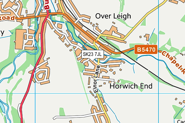 SK23 7JL map - OS VectorMap District (Ordnance Survey) SK23 7JL map - OS VectorMap District (Ordnance Survey)