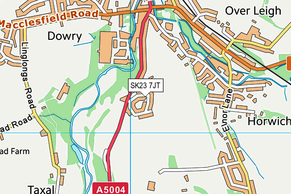 SK23 7JT map - OS VectorMap District (Ordnance Survey)