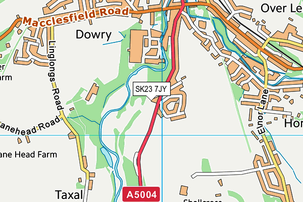 SK23 7JY map - OS VectorMap District (Ordnance Survey)
