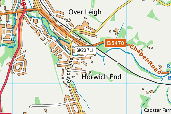 SK23 7LH map - OS VectorMap District (Ordnance Survey)