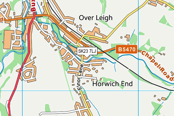 SK23 7LJ map - OS VectorMap District (Ordnance Survey) SK23 7LJ map - OS VectorMap District (Ordnance Survey)