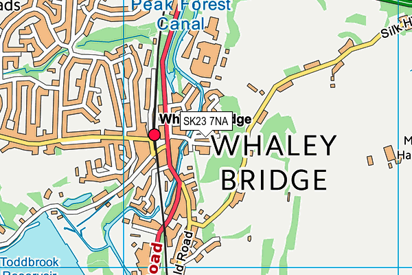SK23 7NA map - OS VectorMap District (Ordnance Survey)
