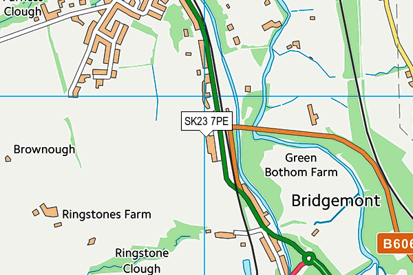 SK23 7PE map - OS VectorMap District (Ordnance Survey) SK23 7PE map - OS VectorMap District (Ordnance Survey)