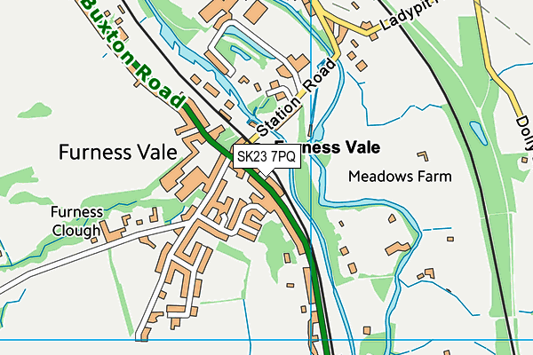SK23 7PQ map - OS VectorMap District (Ordnance Survey) SK23 7PQ map - OS VectorMap District (Ordnance Survey)