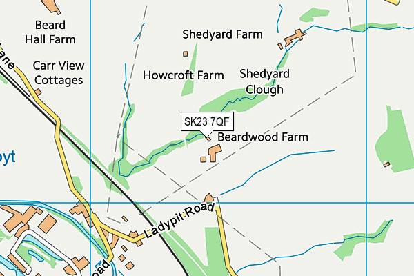 SK23 7QF map - OS VectorMap District (Ordnance Survey) SK23 7QF map - OS VectorMap District (Ordnance Survey)