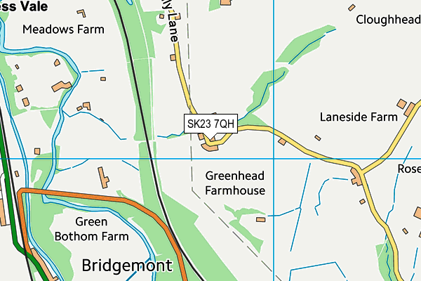 SK23 7QH map - OS VectorMap District (Ordnance Survey) SK23 7QH map - OS VectorMap District (Ordnance Survey)