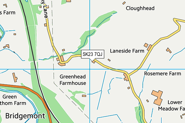 SK23 7QJ map - OS VectorMap District (Ordnance Survey) SK23 7QJ map - OS VectorMap District (Ordnance Survey)