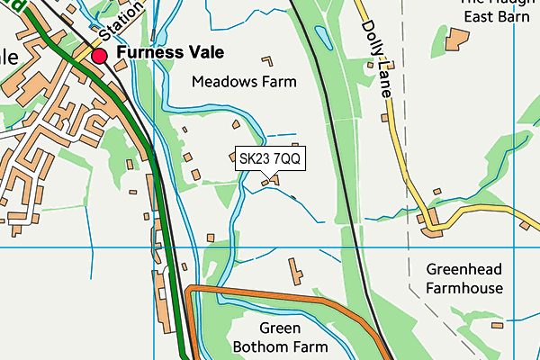SK23 7QQ map - OS VectorMap District (Ordnance Survey) SK23 7QQ map - OS VectorMap District (Ordnance Survey)