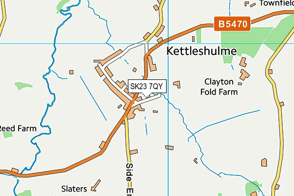 SK23 7QY map - OS VectorMap District (Ordnance Survey) SK23 7QY map - OS VectorMap District (Ordnance Survey)