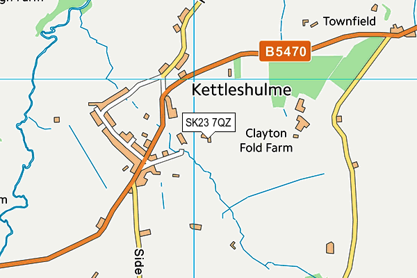 SK23 7QZ map - OS VectorMap District (Ordnance Survey)