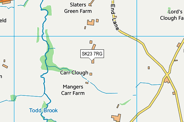 SK23 7RG map - OS VectorMap District (Ordnance Survey) SK23 7RG map - OS VectorMap District (Ordnance Survey)