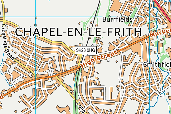 SK23 9HG map - OS VectorMap District (Ordnance Survey) SK23 9HG map - OS VectorMap District (Ordnance Survey)