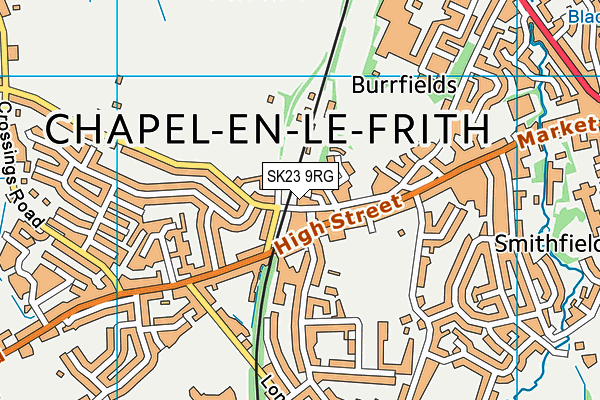 SK23 9RG map - OS VectorMap District (Ordnance Survey) SK23 9RG map - OS VectorMap District (Ordnance Survey)