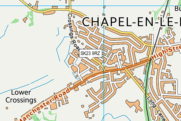 SK23 9RZ map - OS VectorMap District (Ordnance Survey)