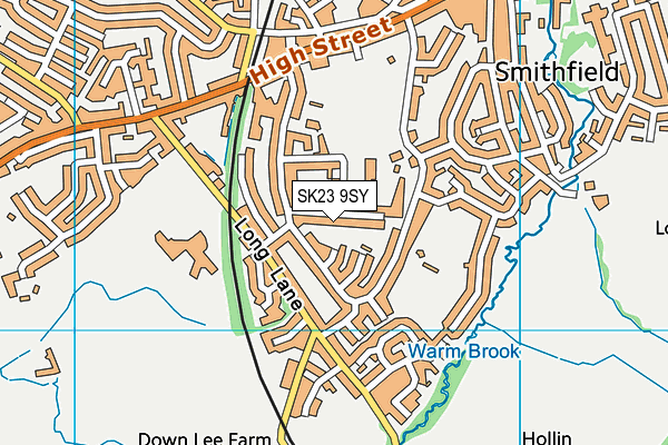 SK23 9SY map - OS VectorMap District (Ordnance Survey) SK23 9SY map - OS VectorMap District (Ordnance Survey)
