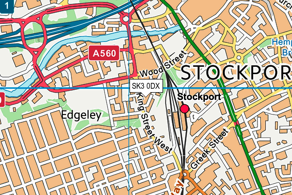 SK3 0DX map - OS VectorMap District (Ordnance Survey) SK3 0DX map - OS VectorMap District (Ordnance Survey)