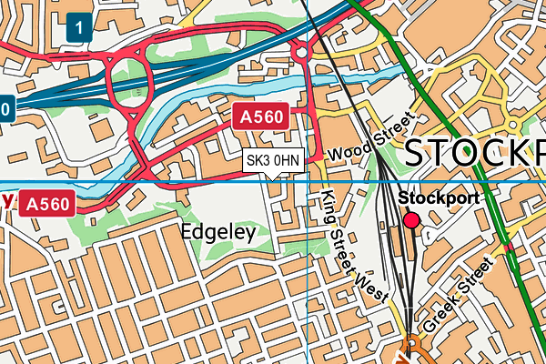 SK3 0HN map - OS VectorMap District (Ordnance Survey)
