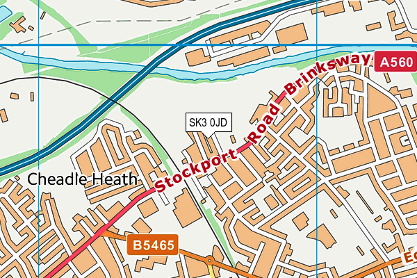 SK3 0JD map - OS VectorMap District (Ordnance Survey) SK3 0JD map - OS VectorMap District (Ordnance Survey)
