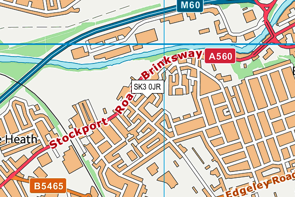 SK3 0JR map - OS VectorMap District (Ordnance Survey)