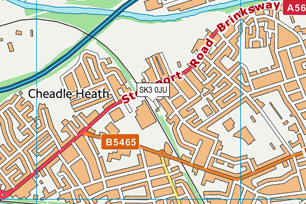 SK3 0JU map - OS VectorMap District (Ordnance Survey)