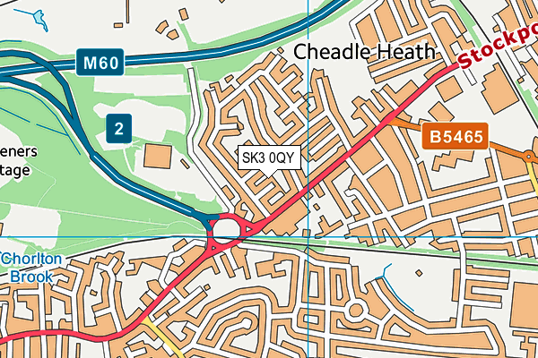 SK3 0QY map - OS VectorMap District (Ordnance Survey)