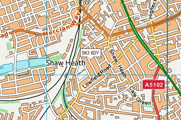 SK3 8DY map - OS VectorMap District (Ordnance Survey)