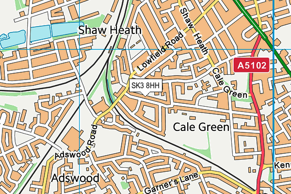 SK3 8HH map - OS VectorMap District (Ordnance Survey) SK3 8HH map - OS VectorMap District (Ordnance Survey)