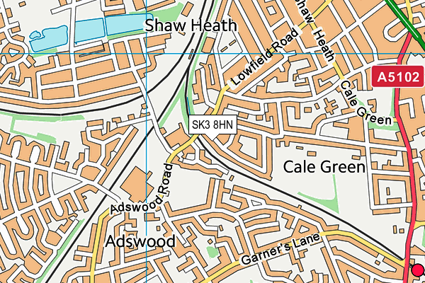 SK3 8HN map - OS VectorMap District (Ordnance Survey)