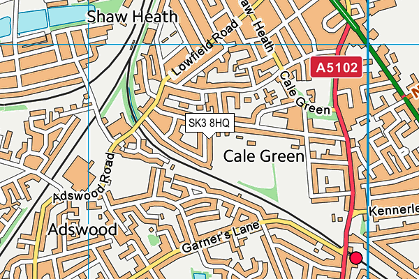 SK3 8HQ map - OS VectorMap District (Ordnance Survey)