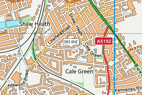SK3 8HZ map - OS VectorMap District (Ordnance Survey) SK3 8HZ map - OS VectorMap District (Ordnance Survey)