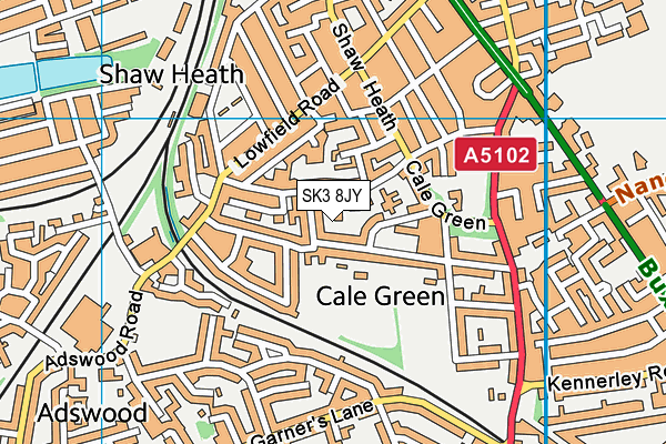 SK3 8JY map - OS VectorMap District (Ordnance Survey) SK3 8JY map - OS VectorMap District (Ordnance Survey)