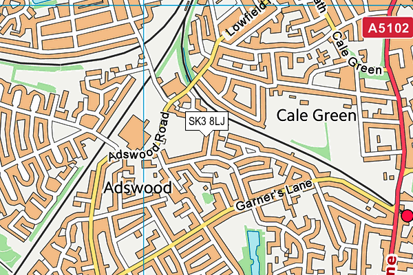 SK3 8LJ map - OS VectorMap District (Ordnance Survey) SK3 8LJ map - OS VectorMap District (Ordnance Survey)