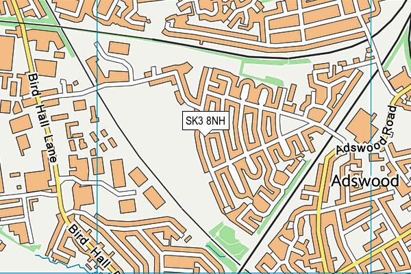 SK3 8NH map - OS VectorMap District (Ordnance Survey) SK3 8NH map - OS VectorMap District (Ordnance Survey)