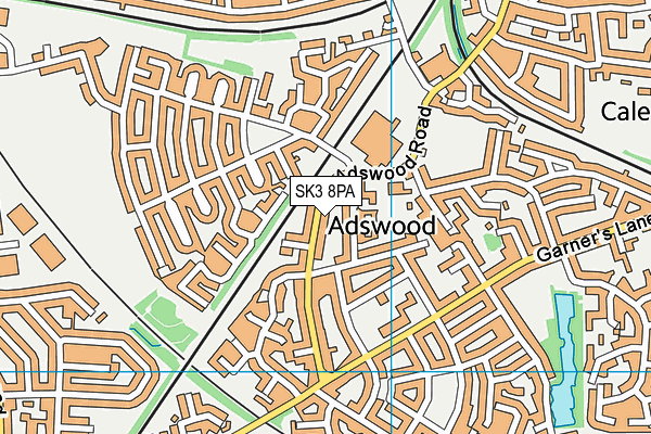 SK3 8PA map - OS VectorMap District (Ordnance Survey)