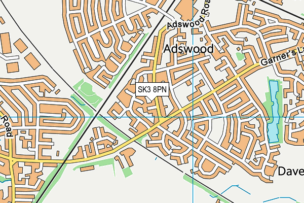 SK3 8PN map - OS VectorMap District (Ordnance Survey)